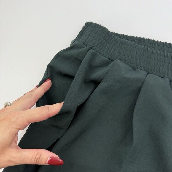 NWT Daily Ritual Moss Green Elastic Waist Crop Jogger Pants Pockets Sz L Stretch - Picture 5 of 13